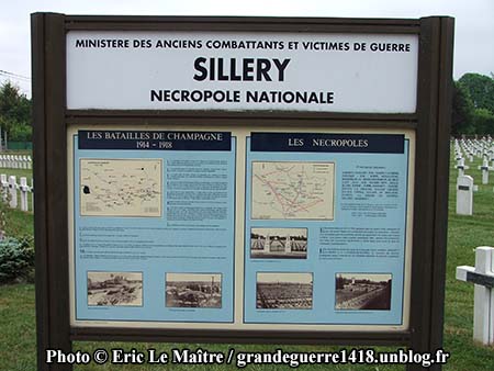 Nécropole Nationale de Sillery - Panneau touristique à l'entrée