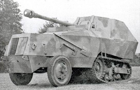 Captured Mcg4 Converted By The German Army Into A Tank Destroyer With A