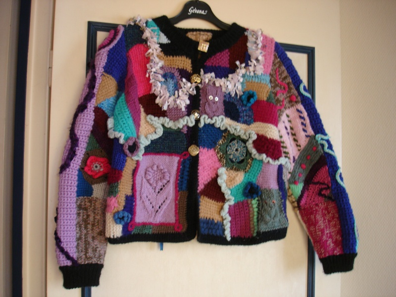 tricoter un pull avec des restes de laine