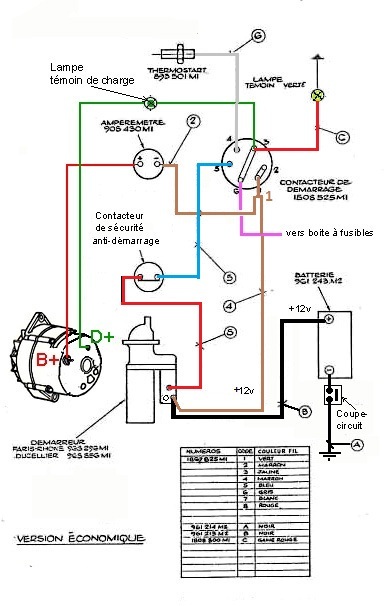 alternateur MF - Branchement alternateur avec condensateur ... massey ferguson 240 wiring diagram 