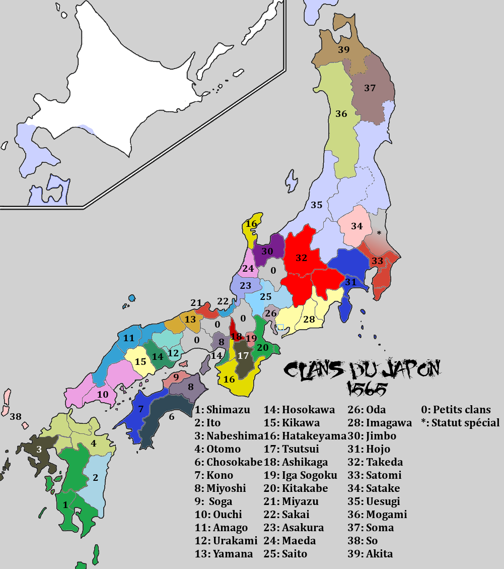 Japon Carte Provinces